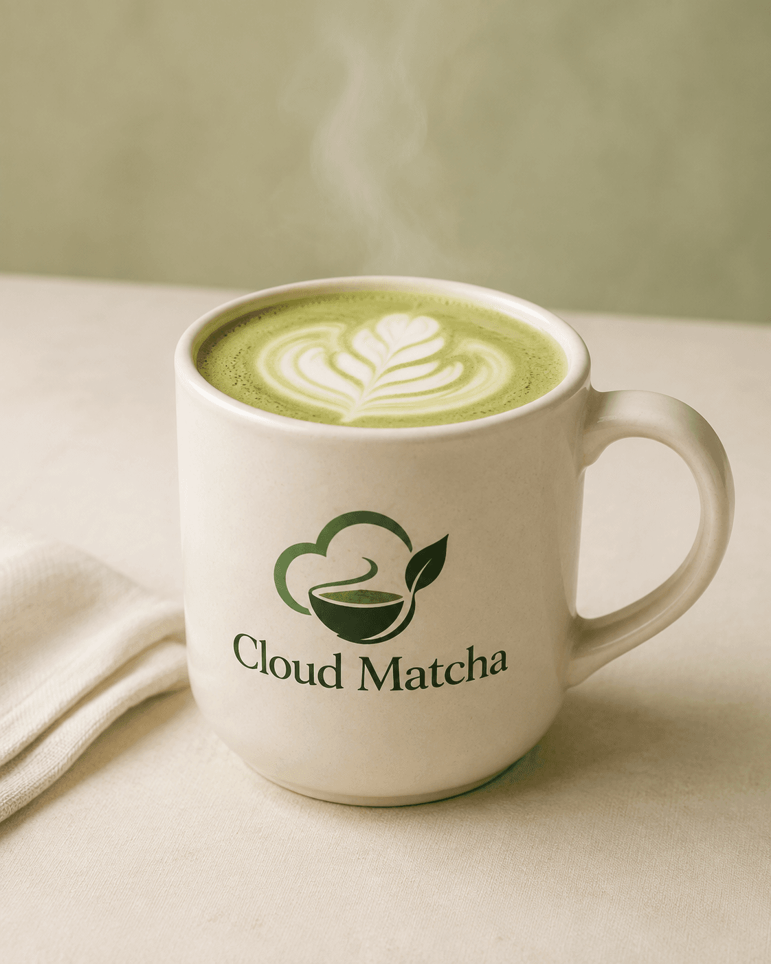 Hot Matcha Latte from Cloud Matcha
