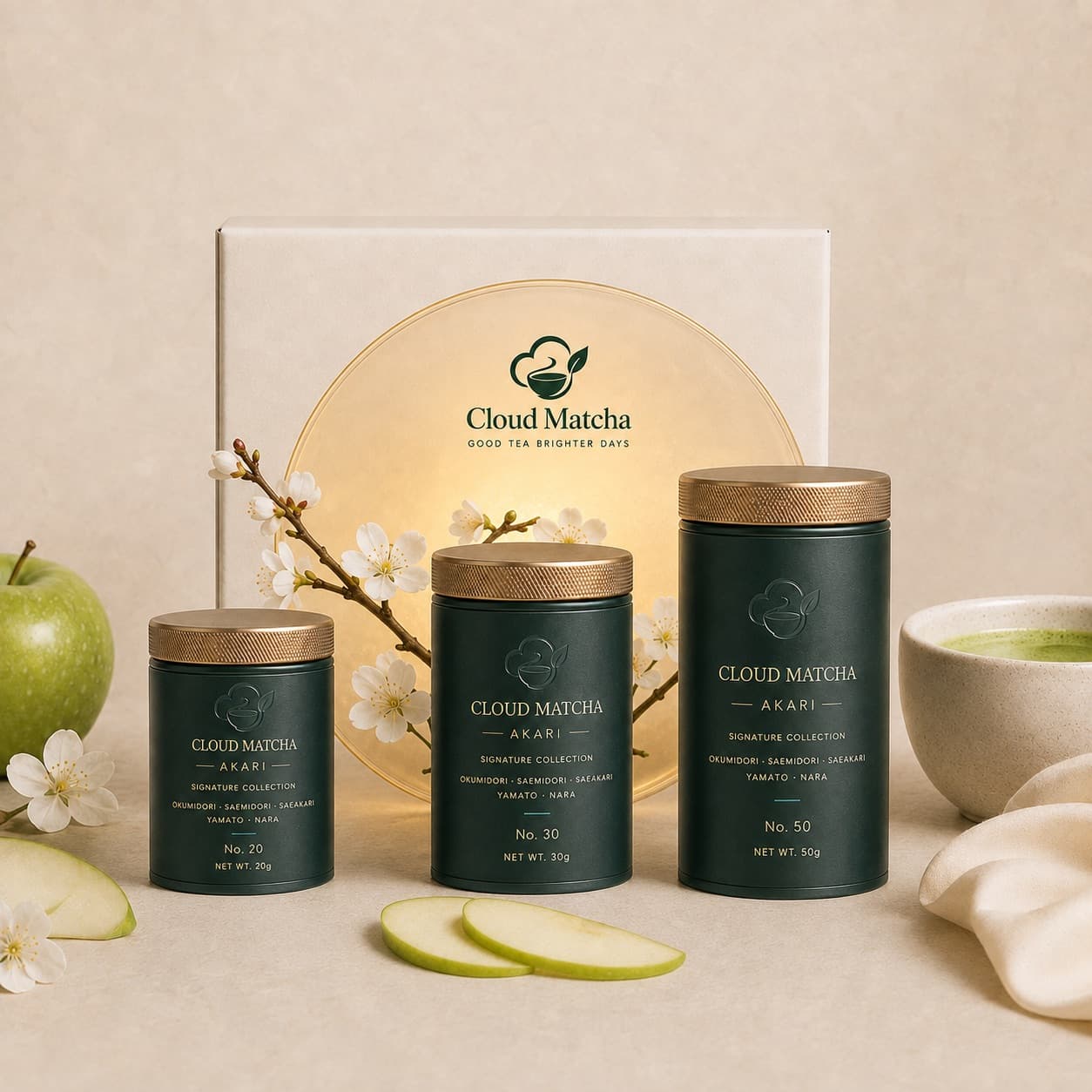 Akari matcha size collection